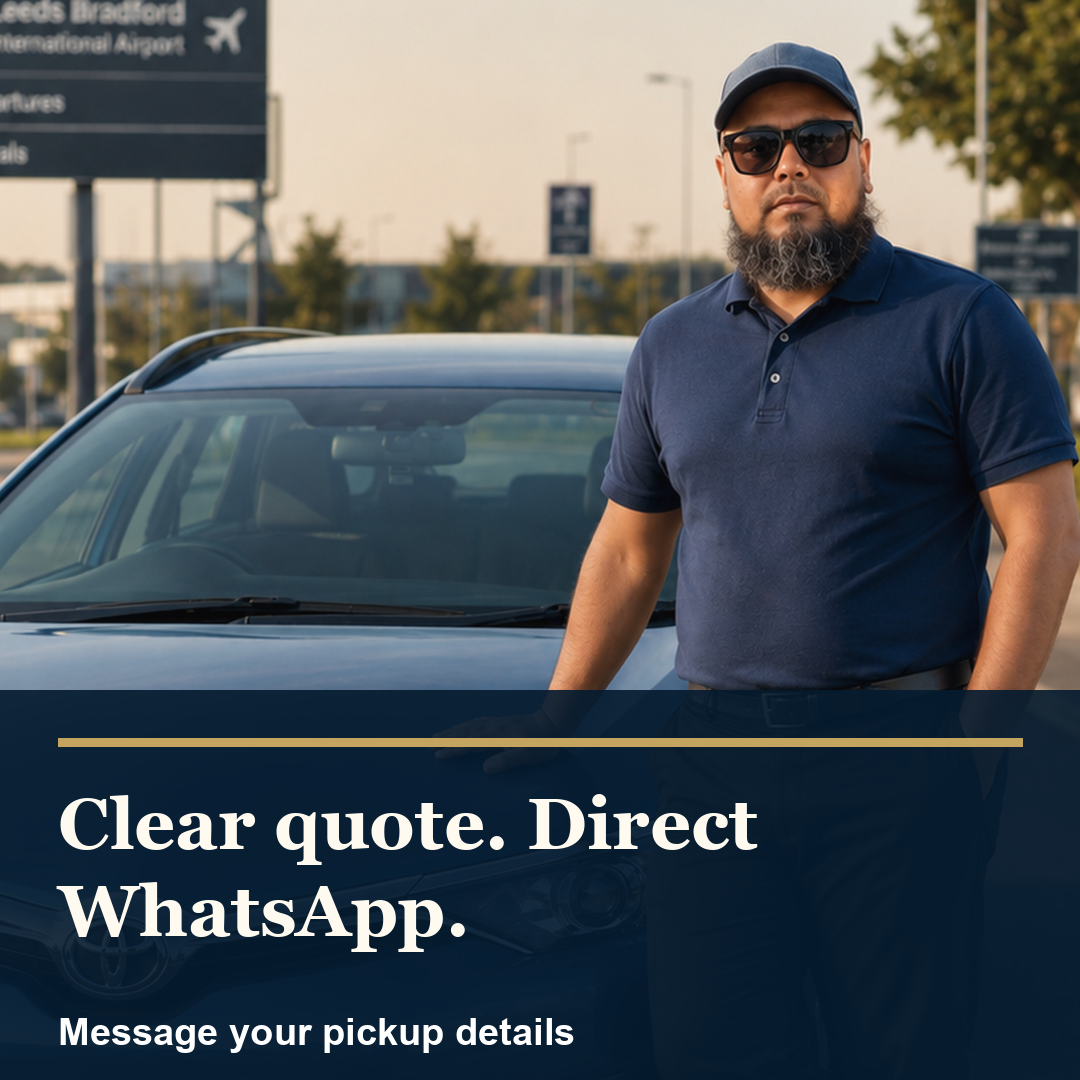 Direct WhatsApp airport transfer ad creative